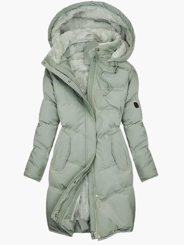 Insulated Hooded Winter Puffer Coat for Women