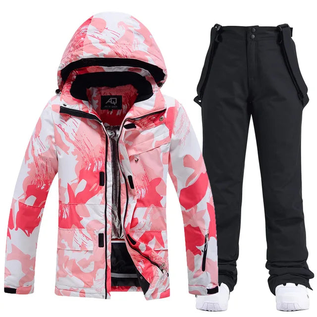 Warm Women's Snow Ski Jacket Suit