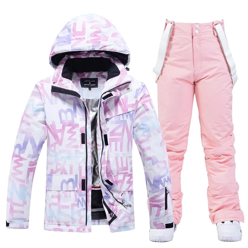 Warm Women's Snow Ski Jacket Suit