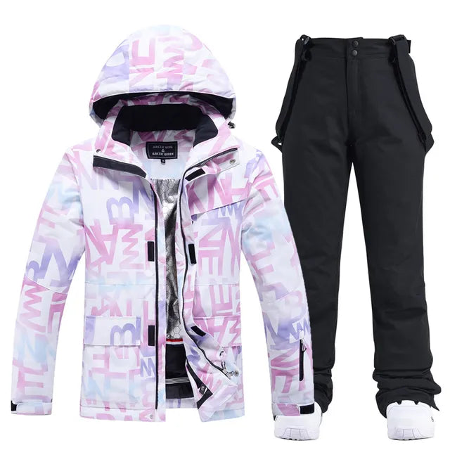 Warm Women's Snow Ski Jacket Suit