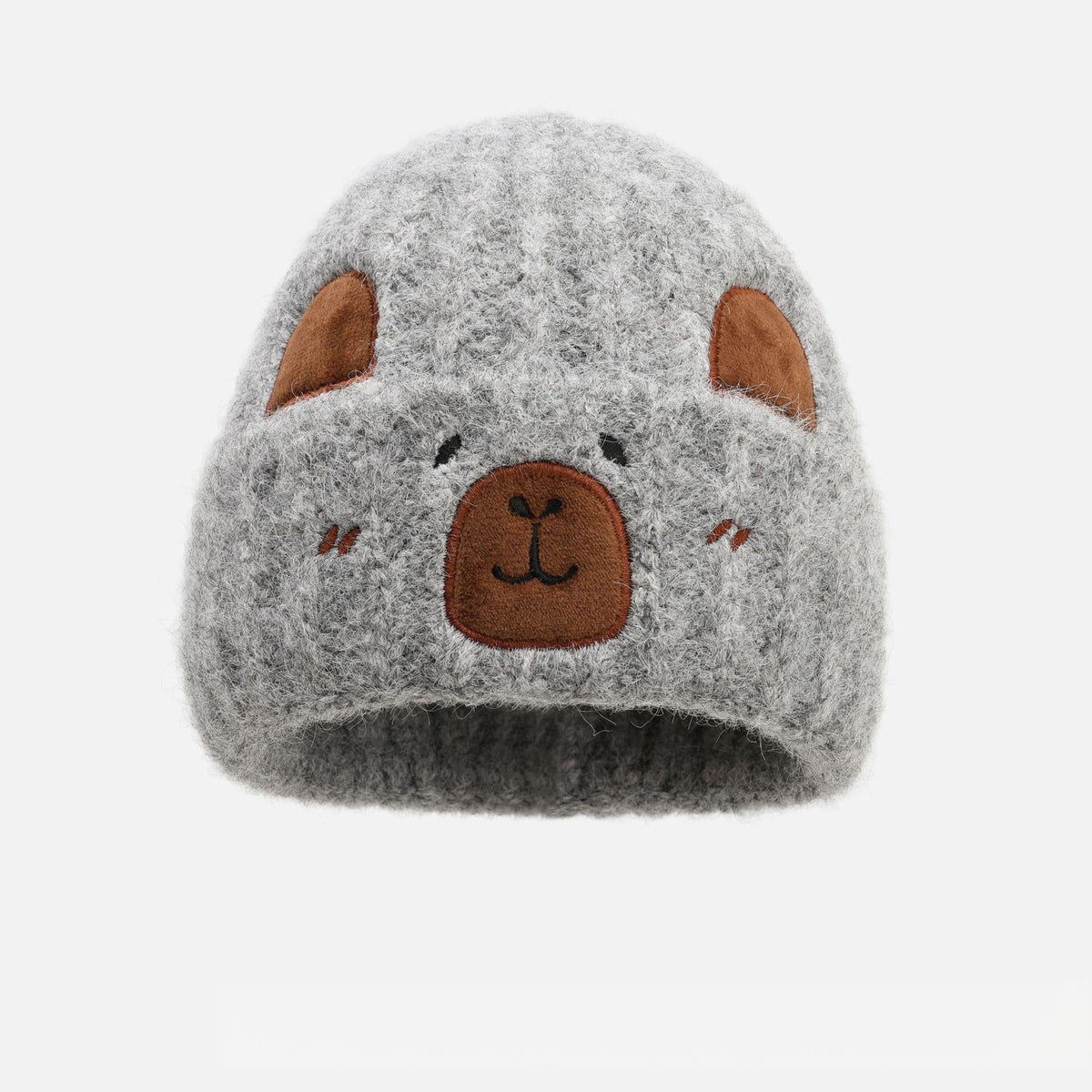 Women's Capybara Cartoon Wool Knitted Beanie, Autumn Winter Thickened Cold-proof Warm Hat