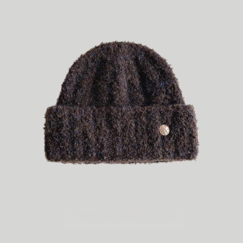 Women's Korean Style Knitted Beanie, Winter Dopamine Thickened Ear-Warming Hat