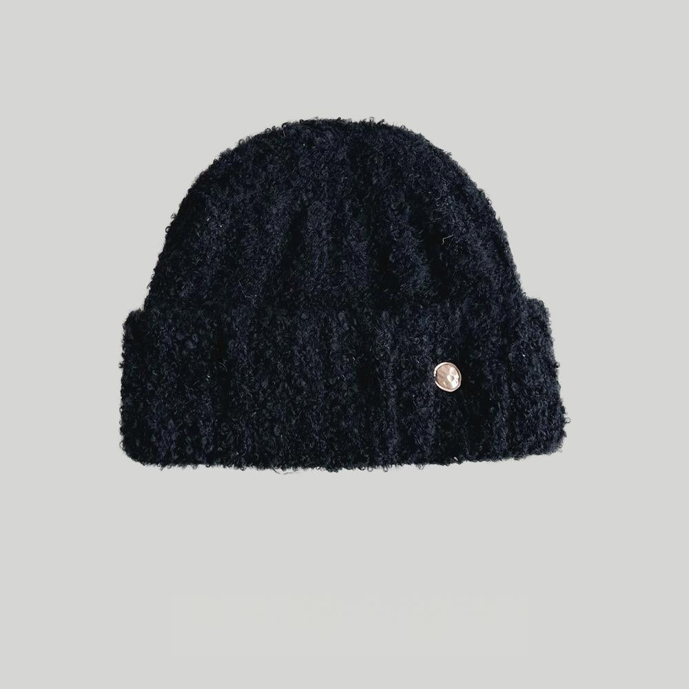 Women's Korean Style Knitted Beanie, Winter Dopamine Thickened Ear-Warming Hat