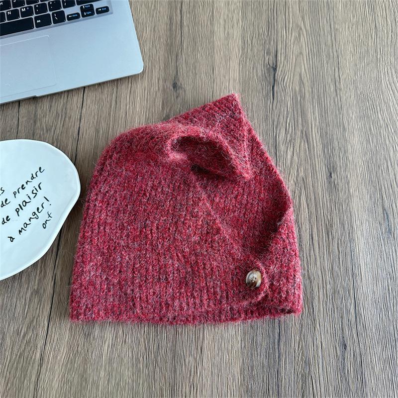 Women's Slouchy Knitted Beanie, Korean Trendy Autumn Winter Warm Ear-Protective Cold Hat